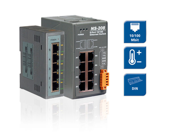 NS-205 & NS-208 - 5-/8- Port Ethernet Switche