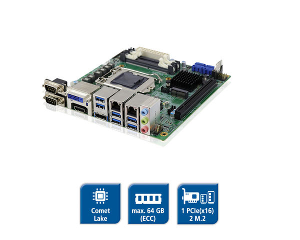 MI999 - Mini-ITX Board für Comet Lake CPUs