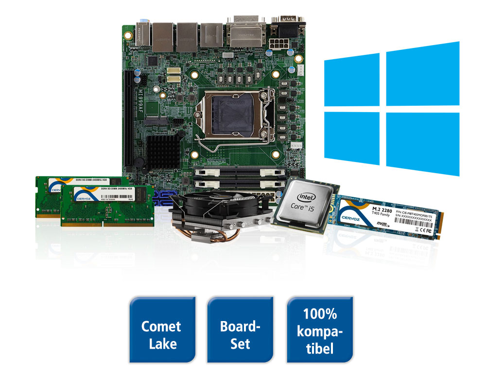 Board-Set-Q470 - Betriebsbereites Comet Lake Mini-ITX